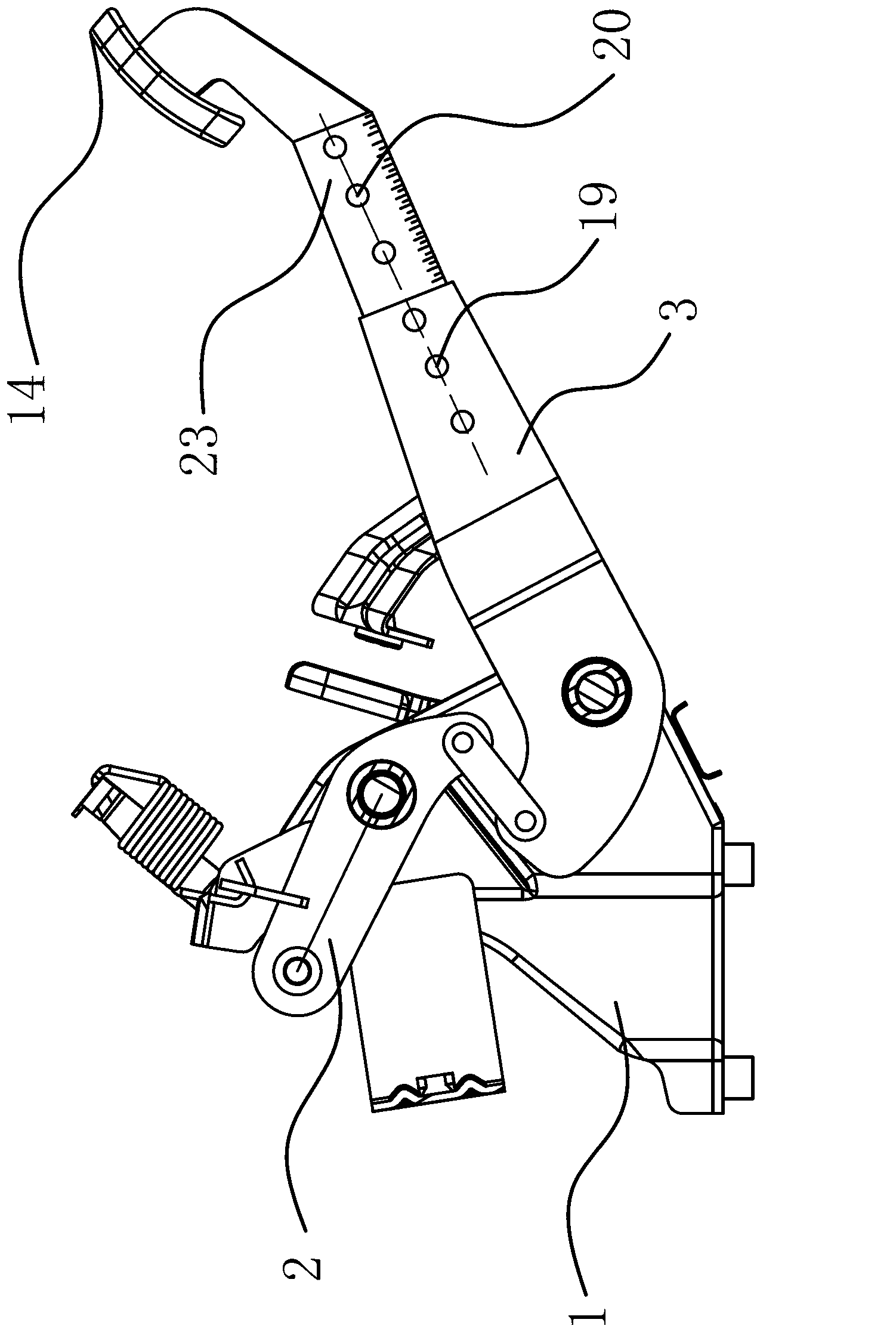 Automobile brake pedal component