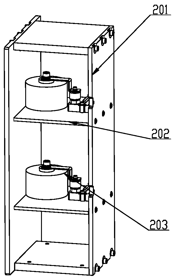 Combined high-capacity wire feeding and braking unit structure based on crimping type IEGT