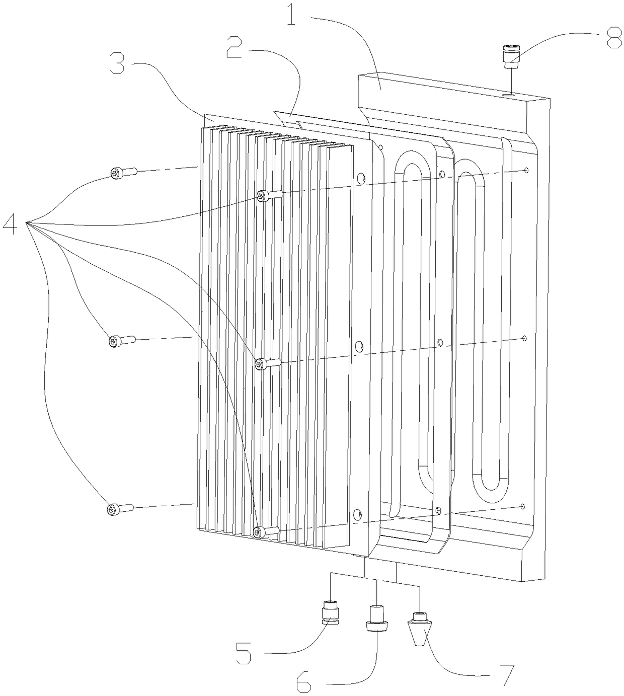 Heat dissipation device using an external air source