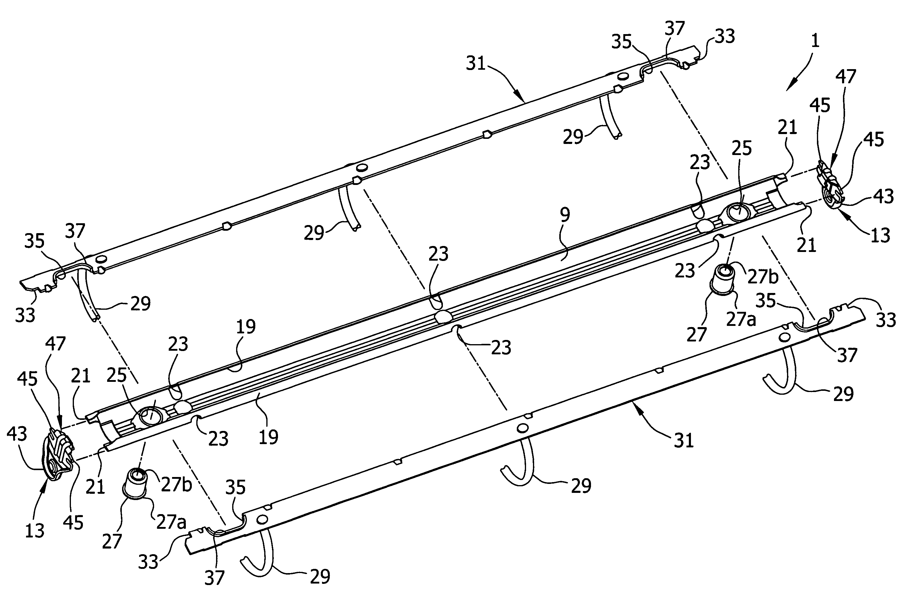 Ring binder mechanism with reinforced hinge plates