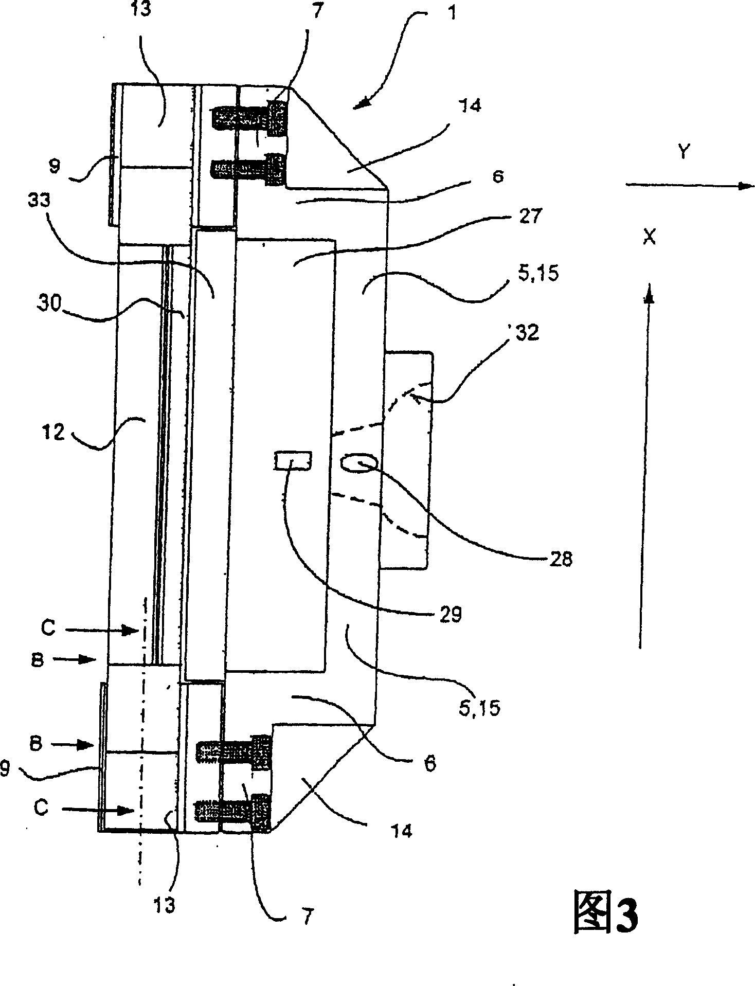 Measuring device for vehicle wheel load