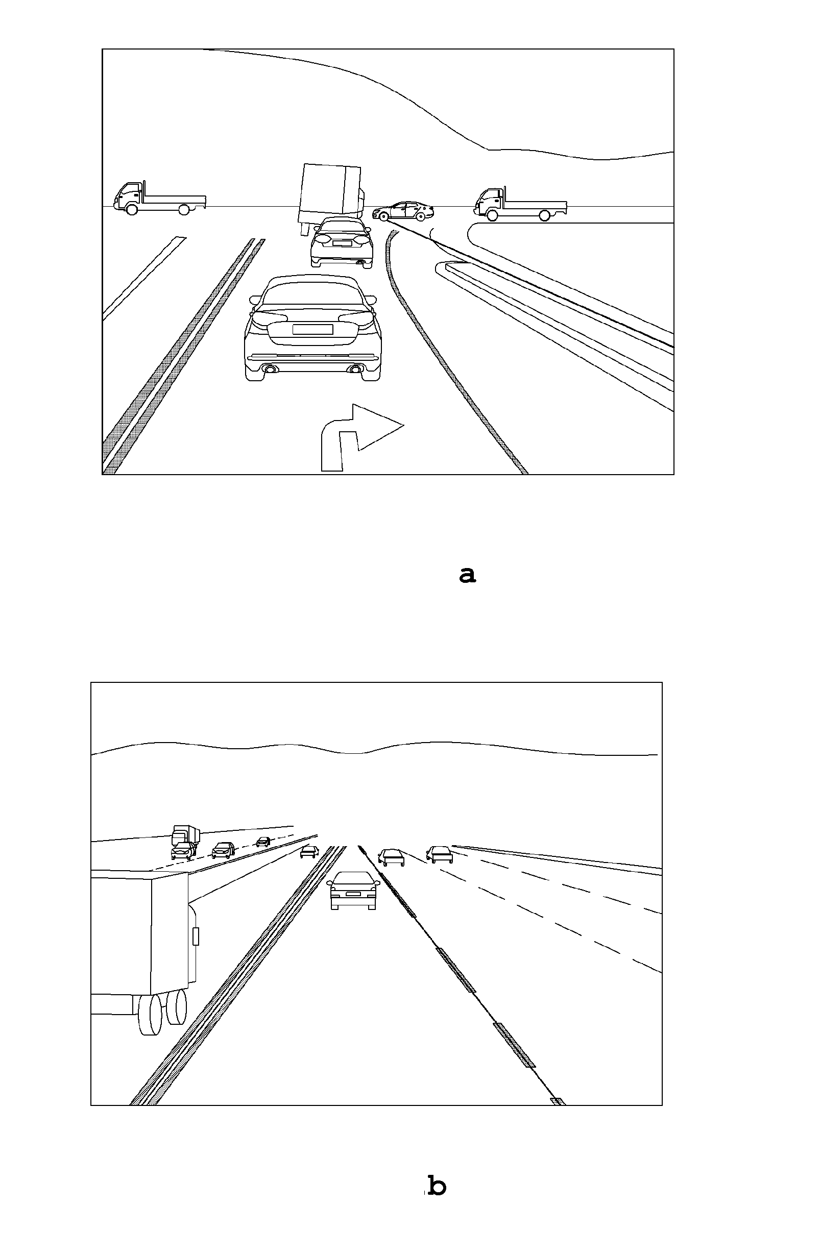 Route change determination system and method using image recognition information