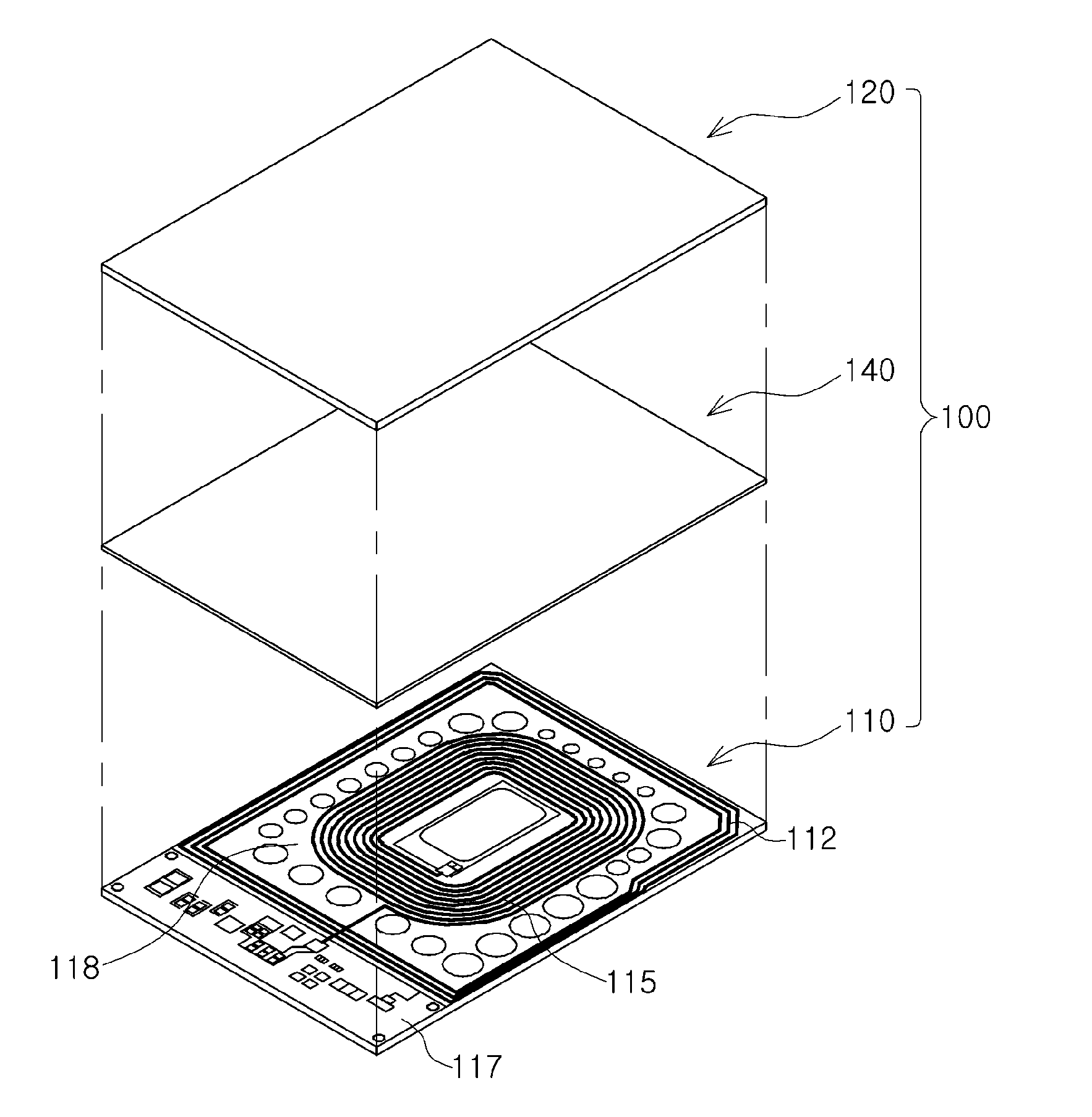 Coil substrate for wireless charging and electric device using the same