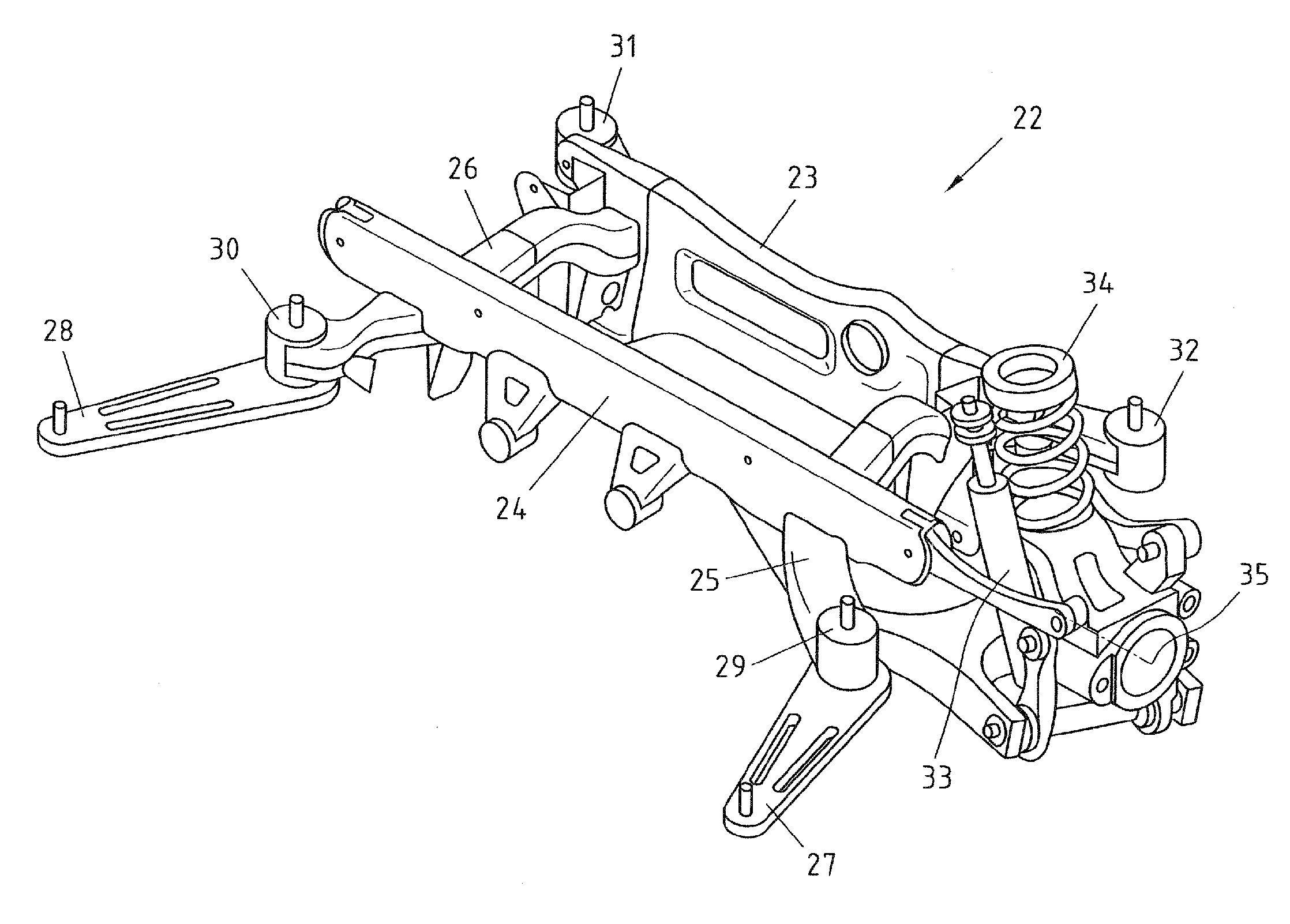 Vehicle Chassis having Modular Rear Axle Construction