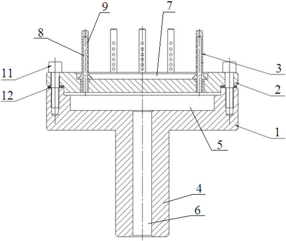 Induction hardening tooling for outer shell of disc six-hole type cage constant velocity universal joint