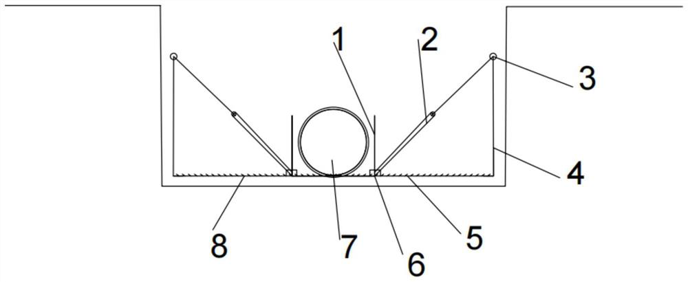 Pipeline installation fixing support and construction method thereof