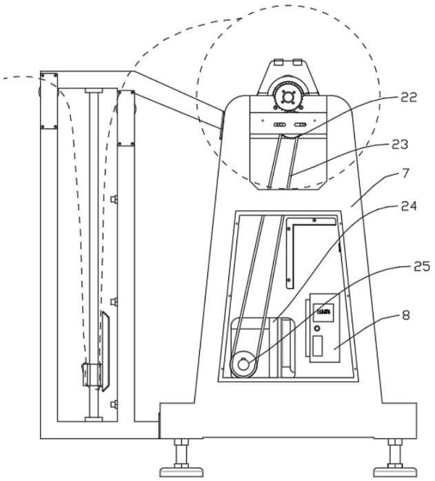 Automatic discharging frame