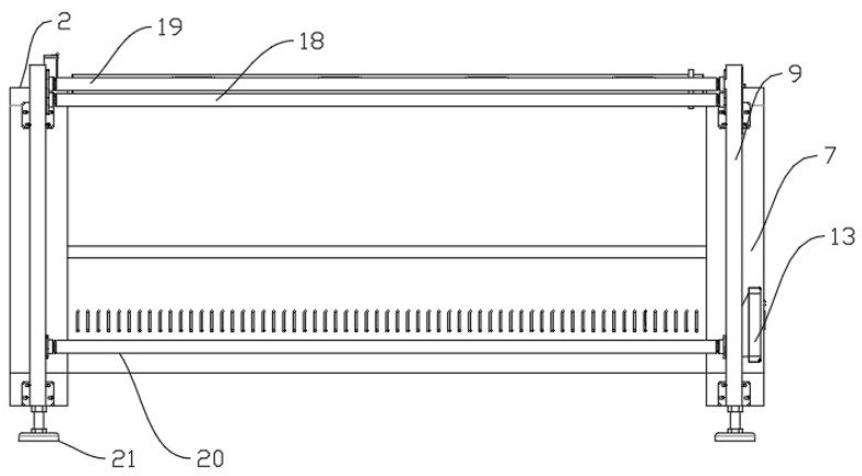 Automatic discharging frame