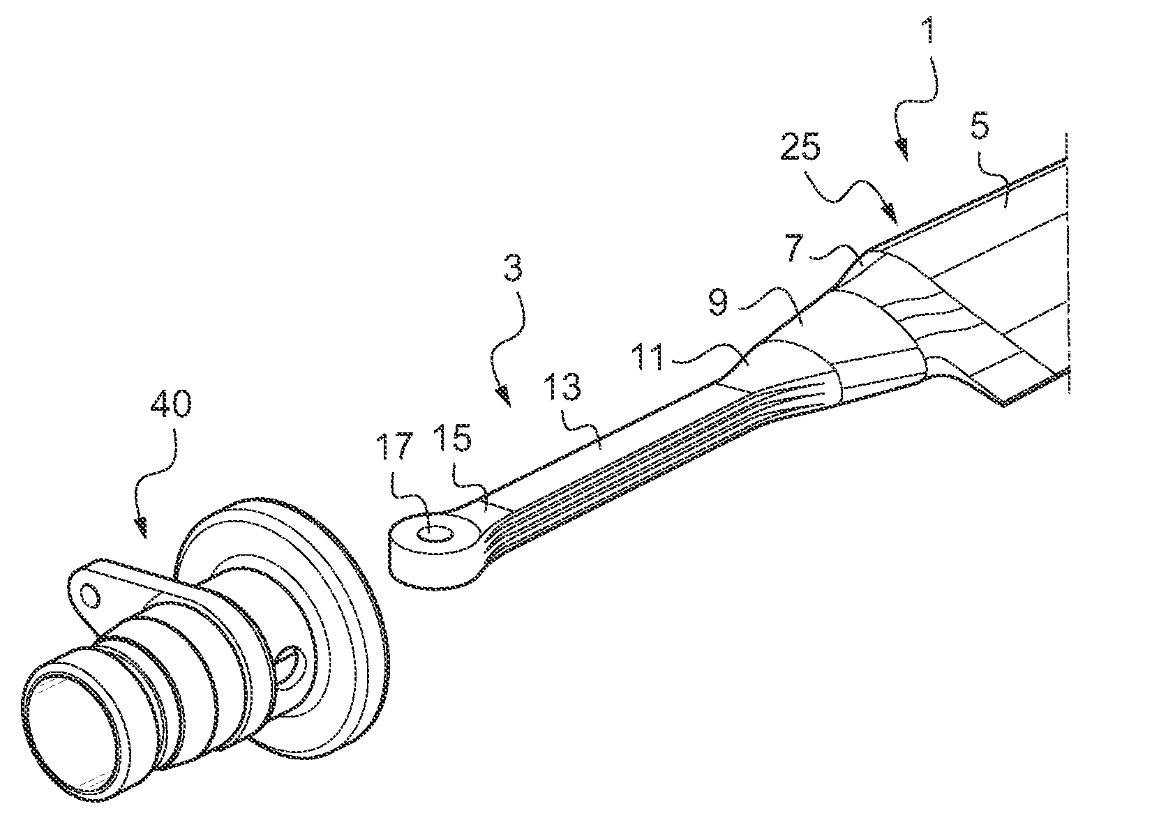 Rotor blade with control tube