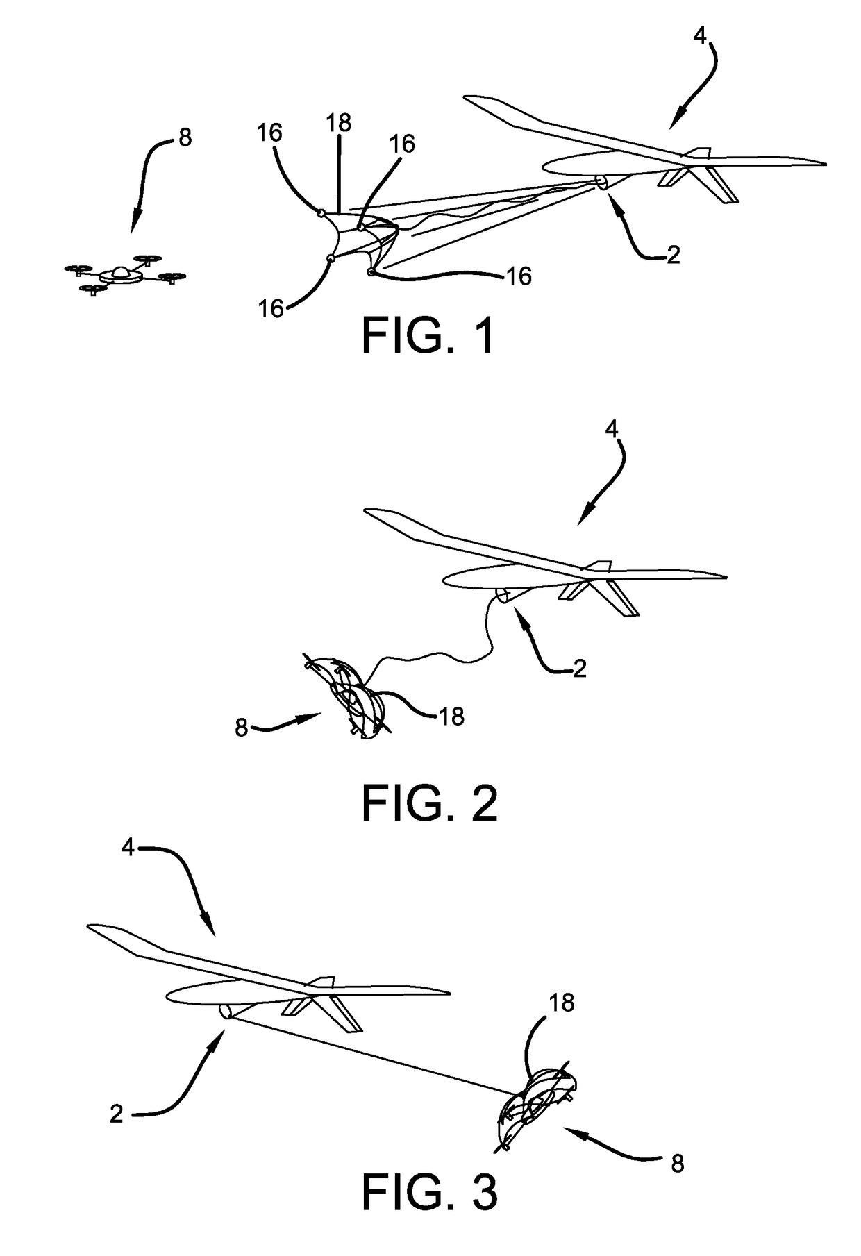 Aerial arresting system for unmanned aerial vehicle