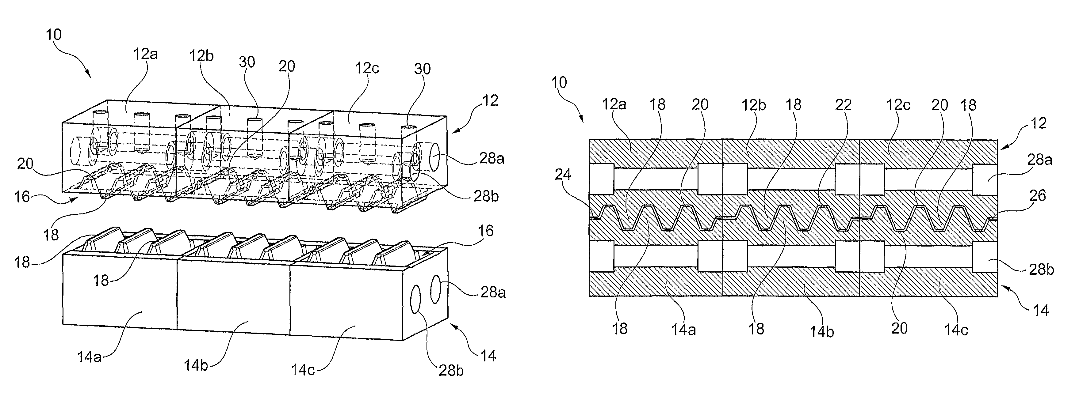 Apparatus for ventilation of a casting mold