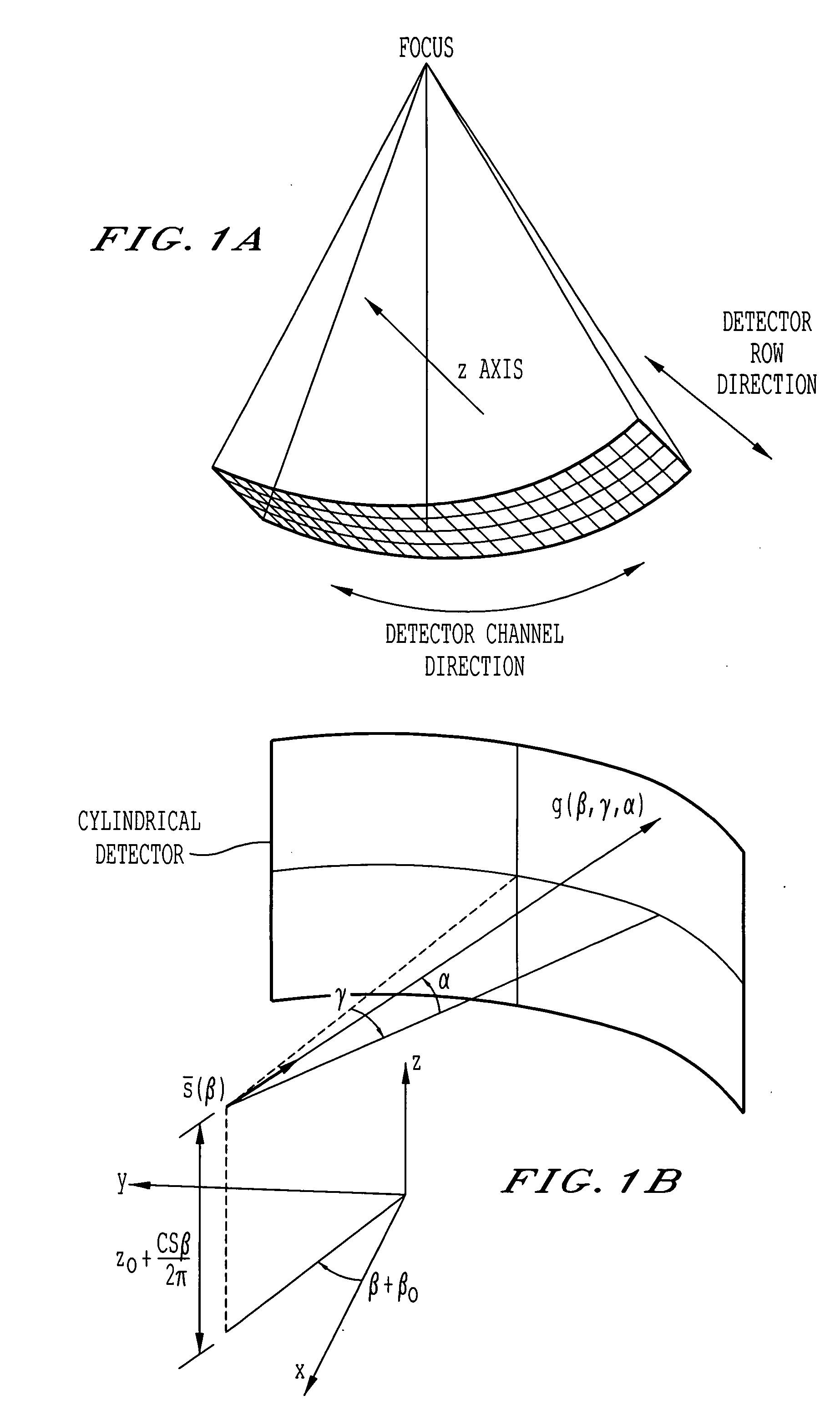 Radius-in-image dependent detector row filtering for windmill artifact reduction