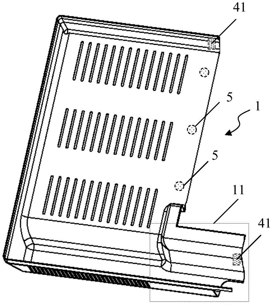 Display device rear case and display device