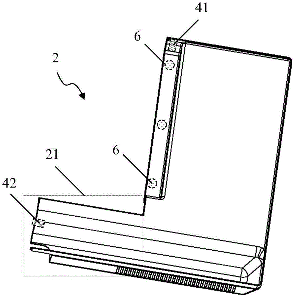 Display device rear case and display device