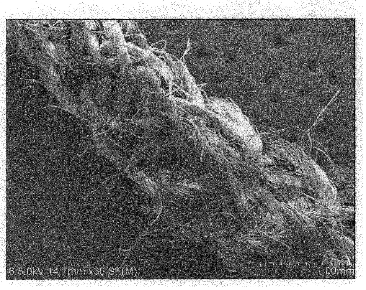 Dental cord using nanofiber conjugate yarn, and manufacturing method therefor