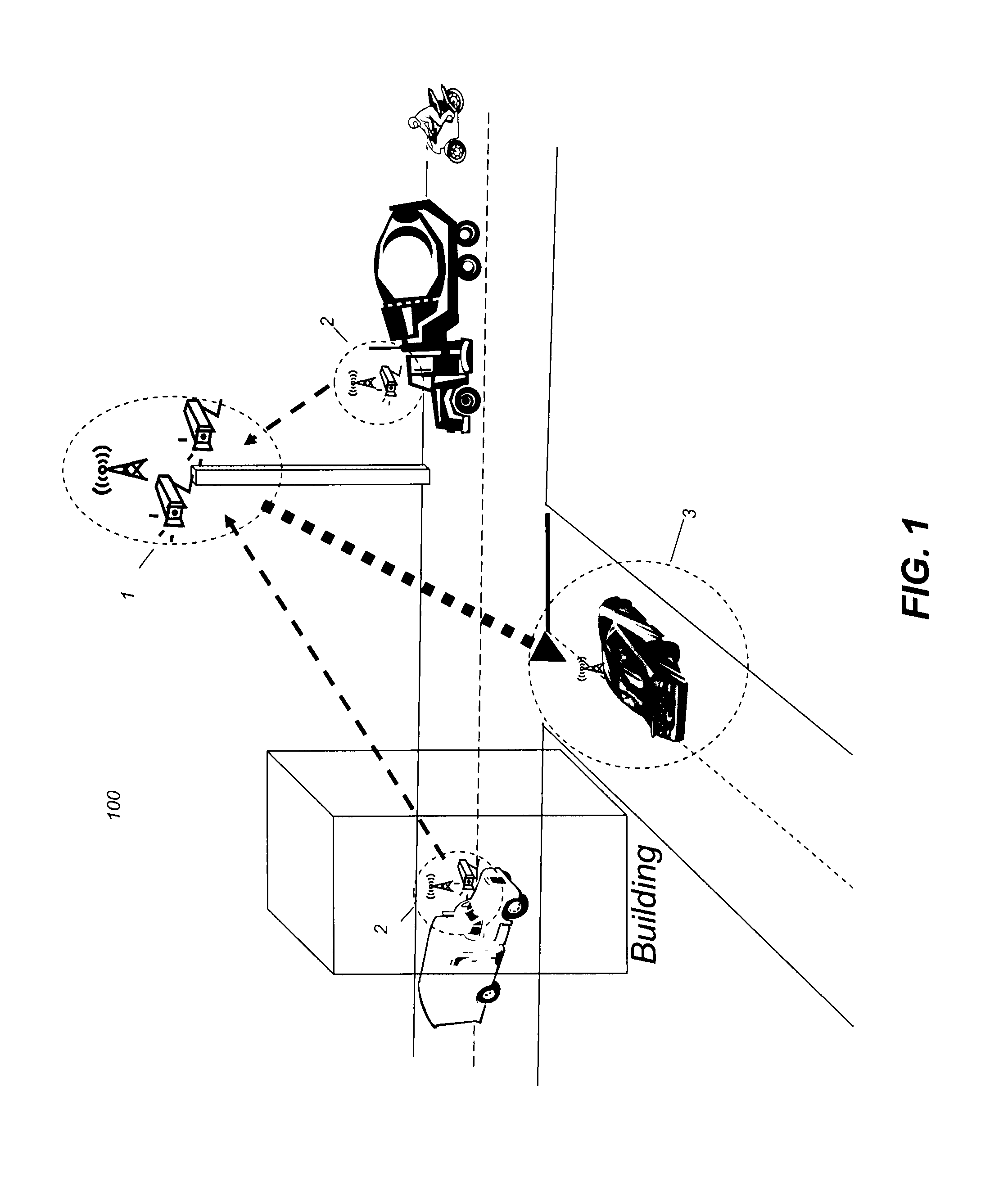 Two-way video and 3D transmission between vehicles and system placed on roadside