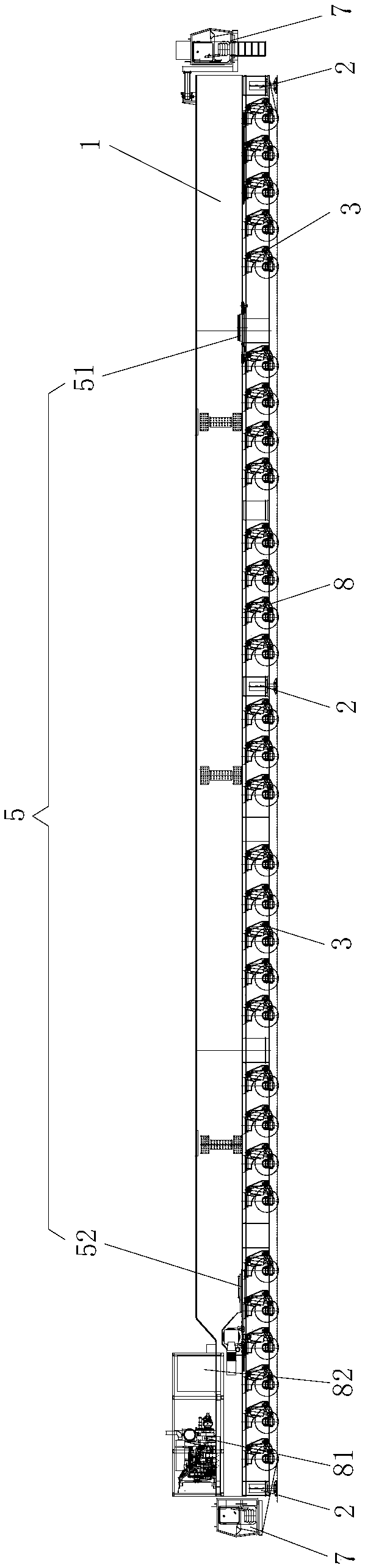 Tunnel passing girder transporting vehicle