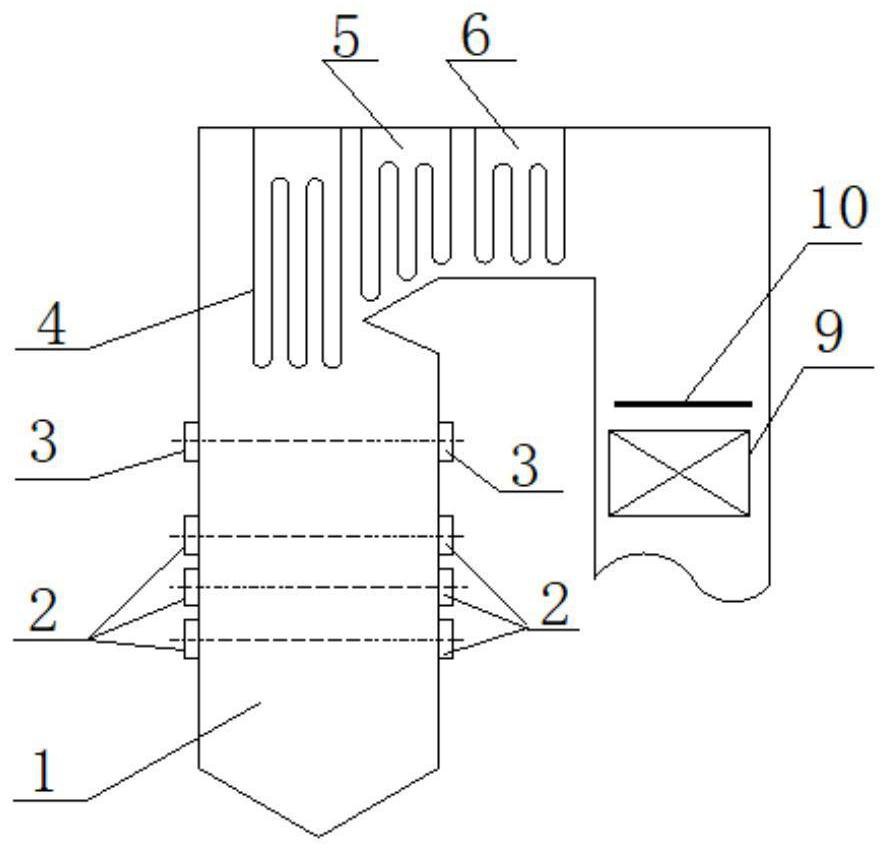 Method for adjusting metal wall temperature deviation of high-temperature reheater of opposed firing coal boiler