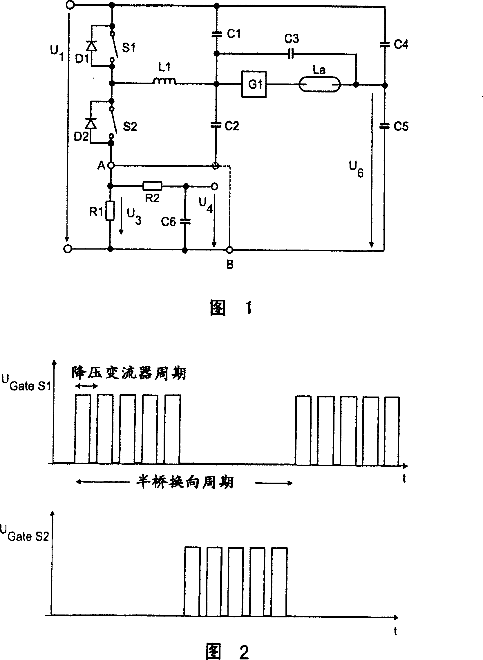 Electronic ballast, lighting device and method for operating high-pressure discharge lamps