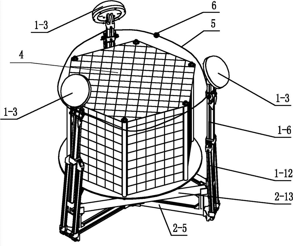 Folding lightweight landing mechanism