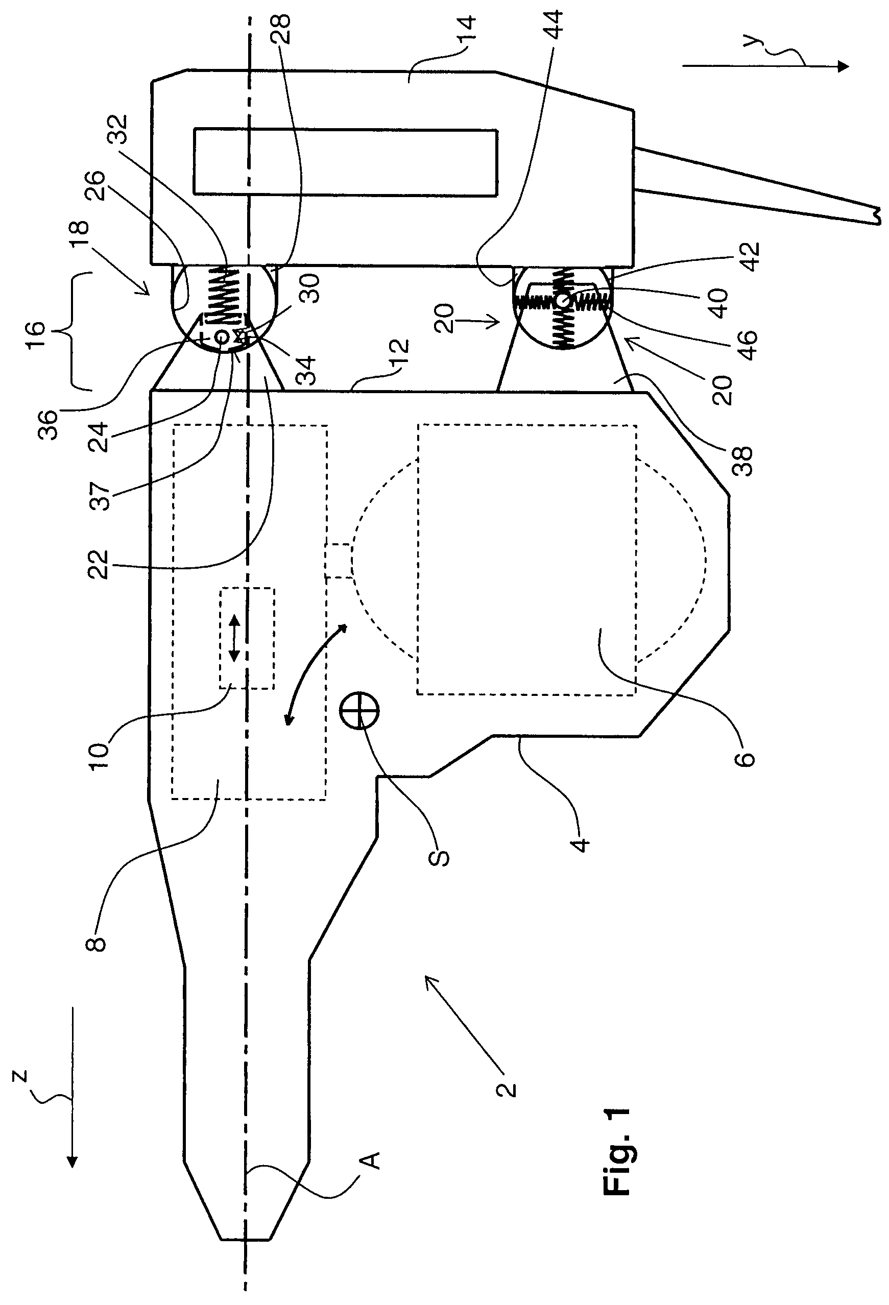 Hand-held power tool with a decoupling device