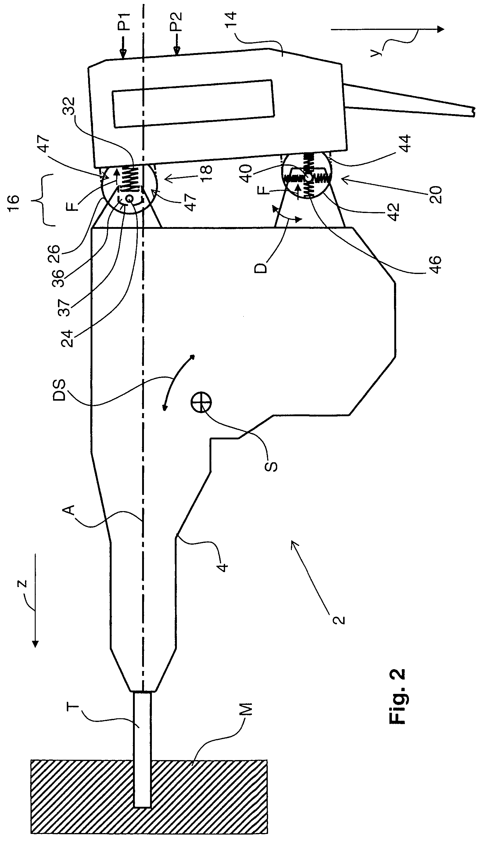 Hand-held power tool with a decoupling device