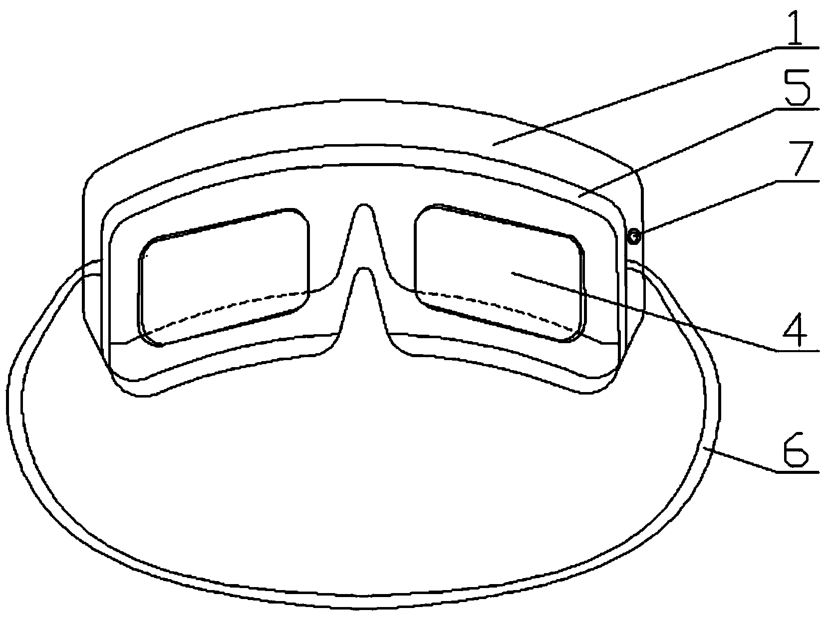 Eyeglasses frame type Eye disease treatment device