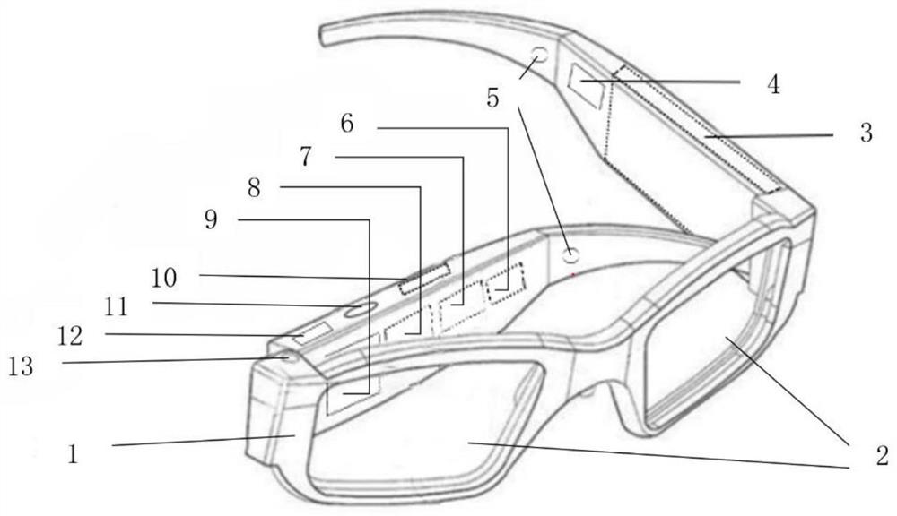 AR glasses for intelligent monitoring of old people, monitoring system and monitoring method