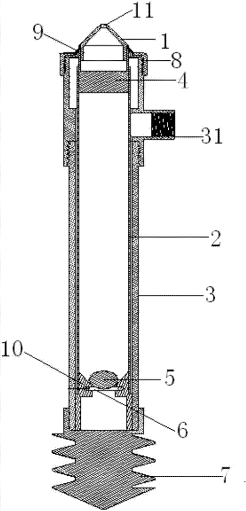 Self-lifting sprinkling irrigation device capable of drilling soil bidirectionally