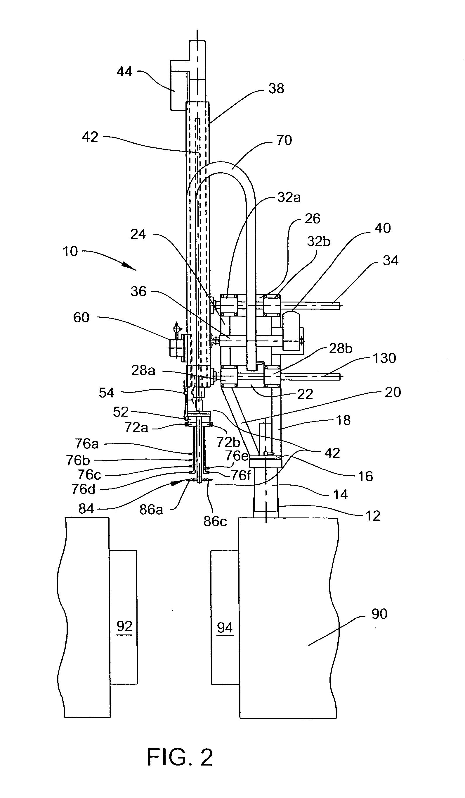 Spray system having a dosing device for a molding process