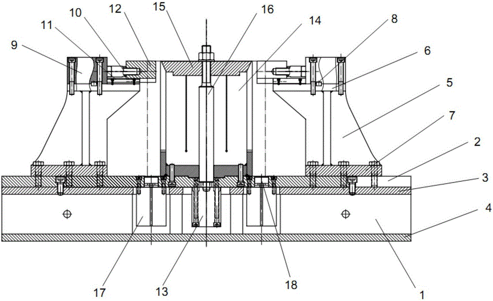 Welding fixture for friction stir welding of water channels of water-cooled motor shell and annular welding technology