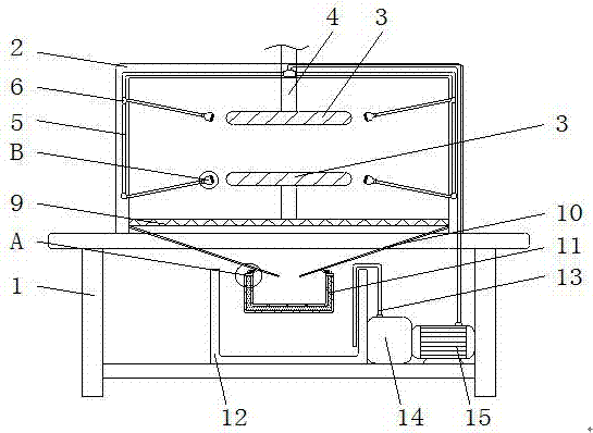 Cooling device provided with multi-angle spray nozzles and applied to double-sided polishing machine