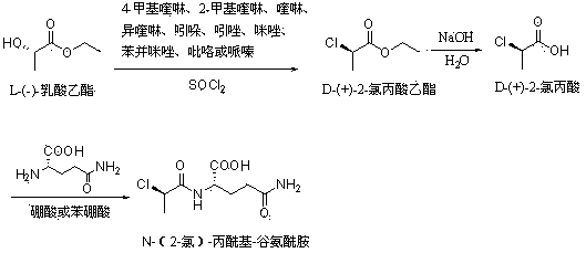 Synthesis method of N-(2-chloride)-propionyl-glutamine