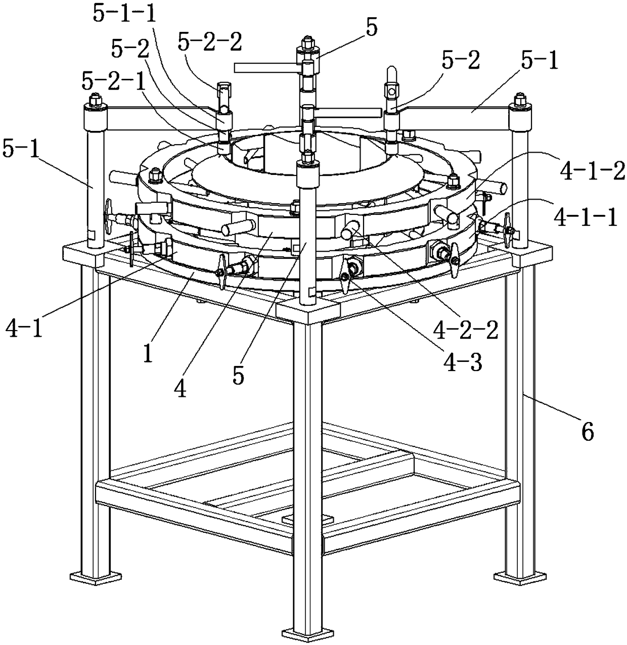 Assisting device for positioning and welding of impeller