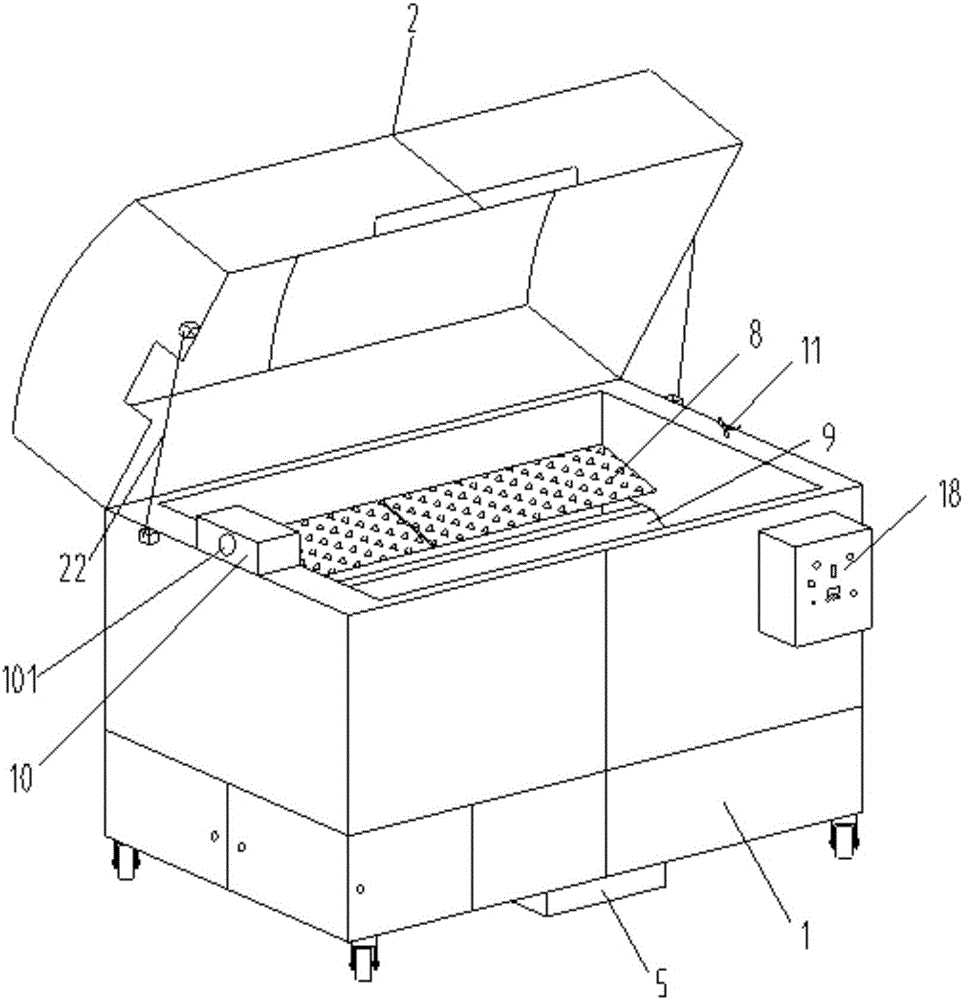 Smokeless barbecue device and machining method