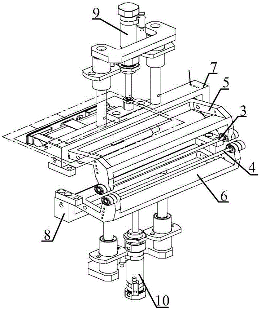 Glue folding device