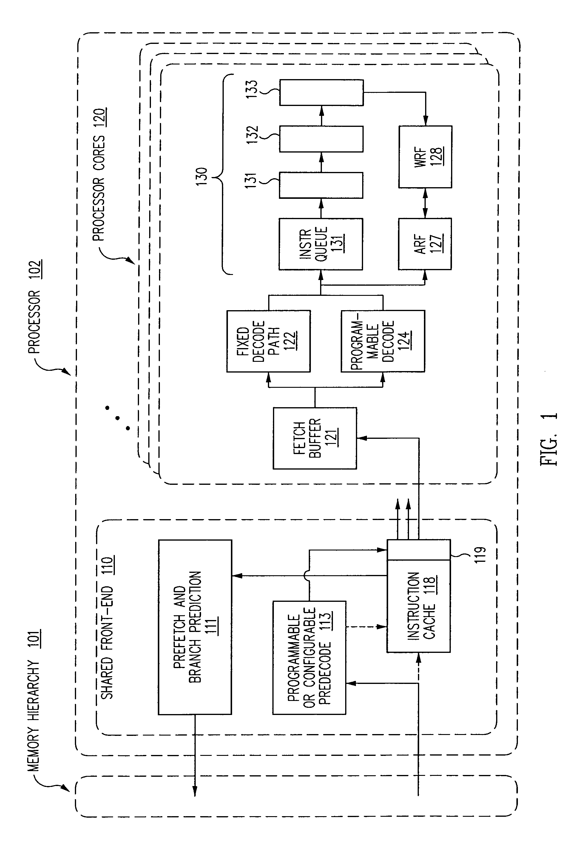 Patchable and/or programmable pre-decode