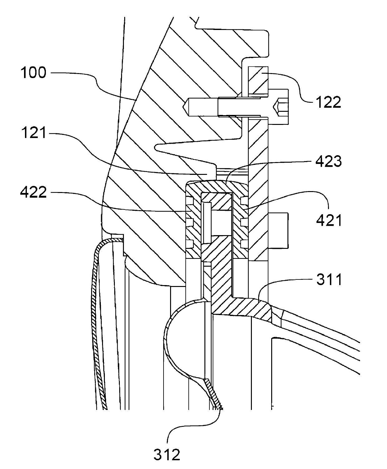 Wiring device for wiring Litz wire of driving unit and driving unit comprising thereof