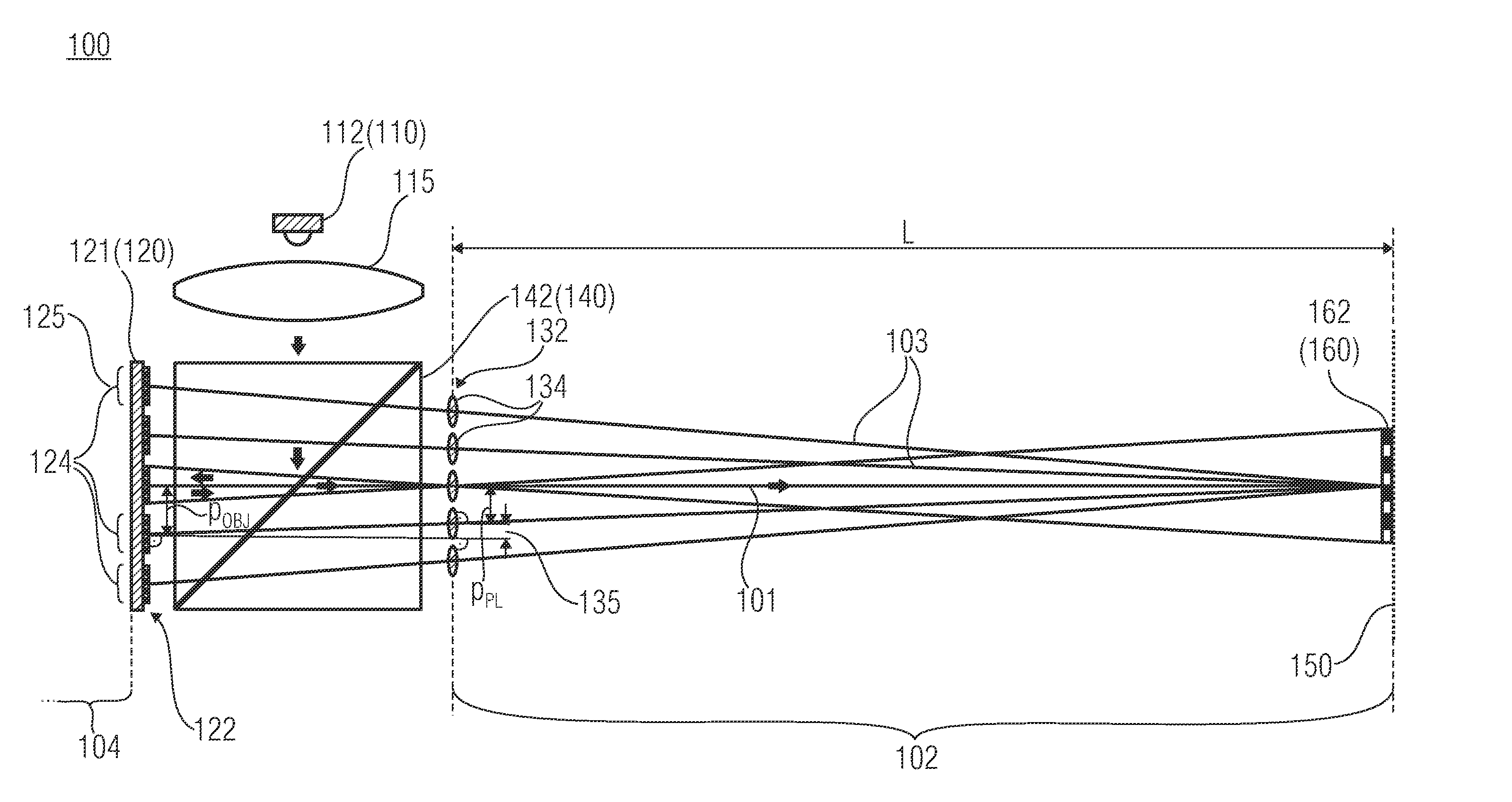 Projection display and method of displaying an overall picture