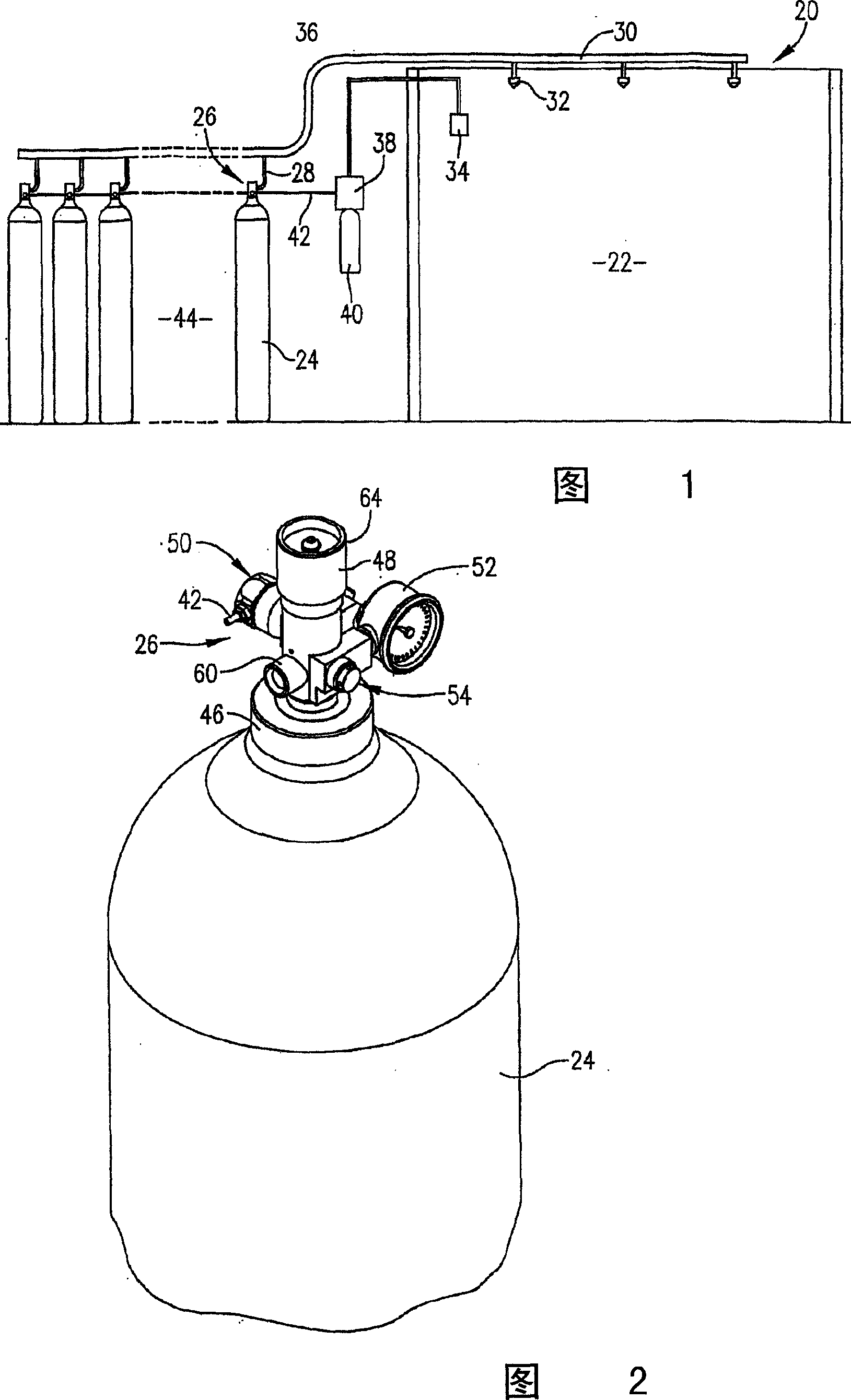 Self-modulating inert gas gire suppression system