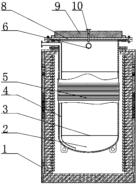 Sponge titanium reduction distillation system with linear-shaped passage