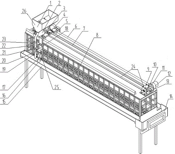 Automatic chicken coop and automatic feeding device and automatic waste feed cleaning device thereof