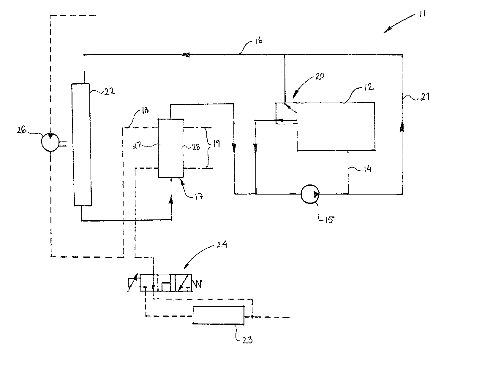 Cooling system for a vehicle and a vehicle comprising the cooling system