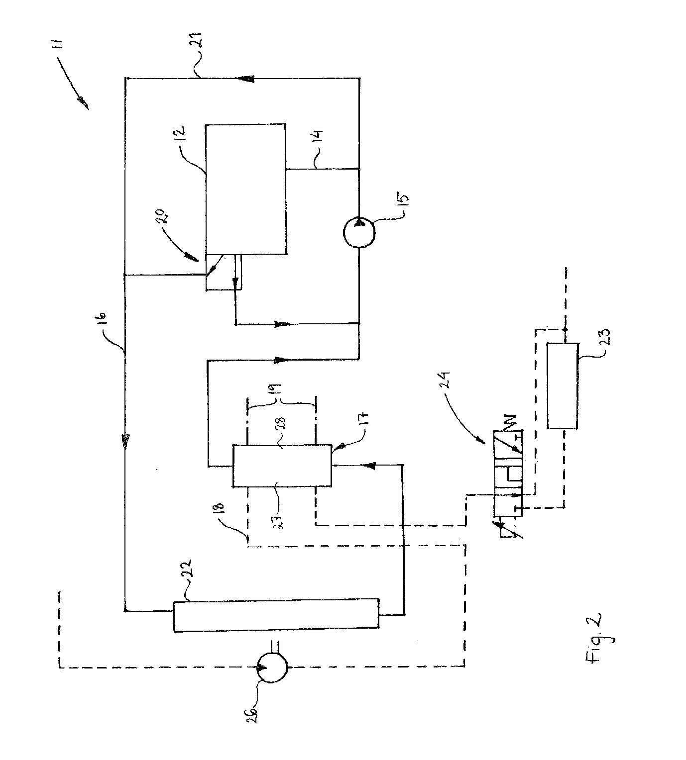 Cooling system for a vehicle and a vehicle comprising the cooling system