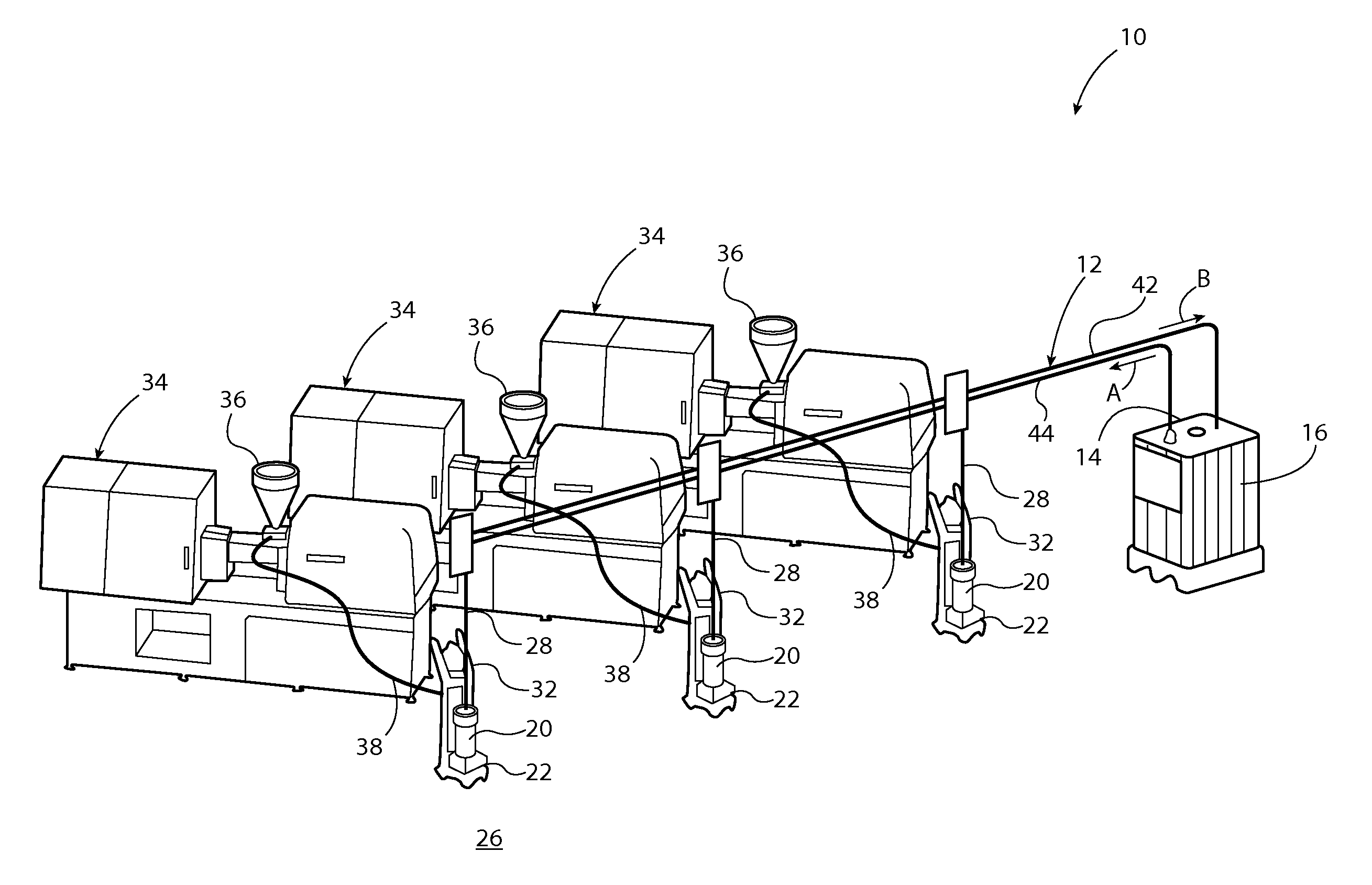 Method and apparatus for closed loop automatic refill of liquid color