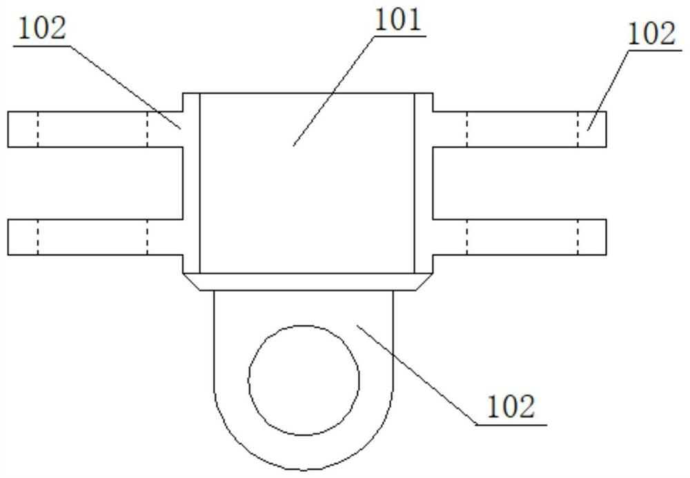 A concrete support pin-mounted assembly suitable for foundation pit support