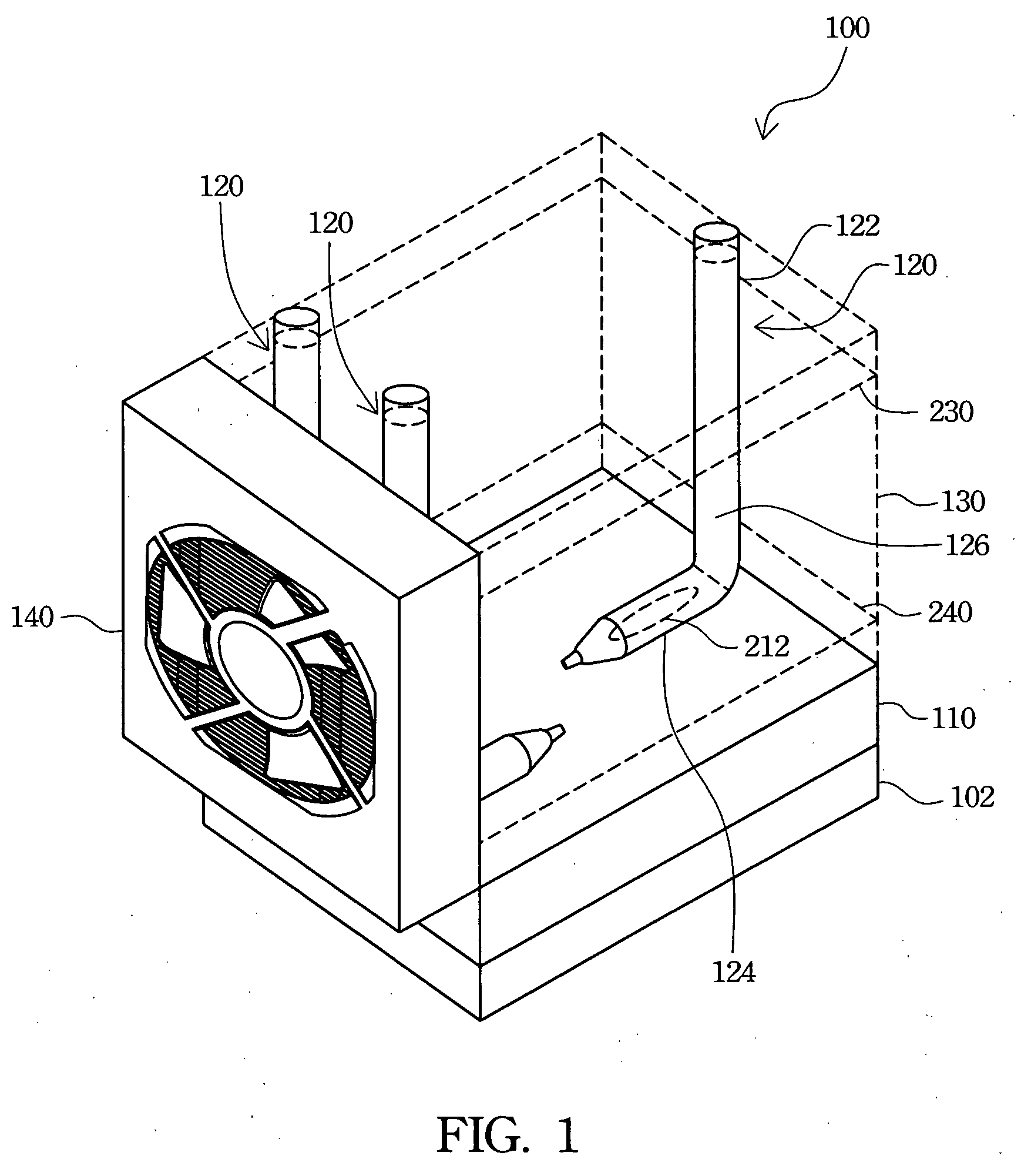 Heat dissipation device with heat pipes