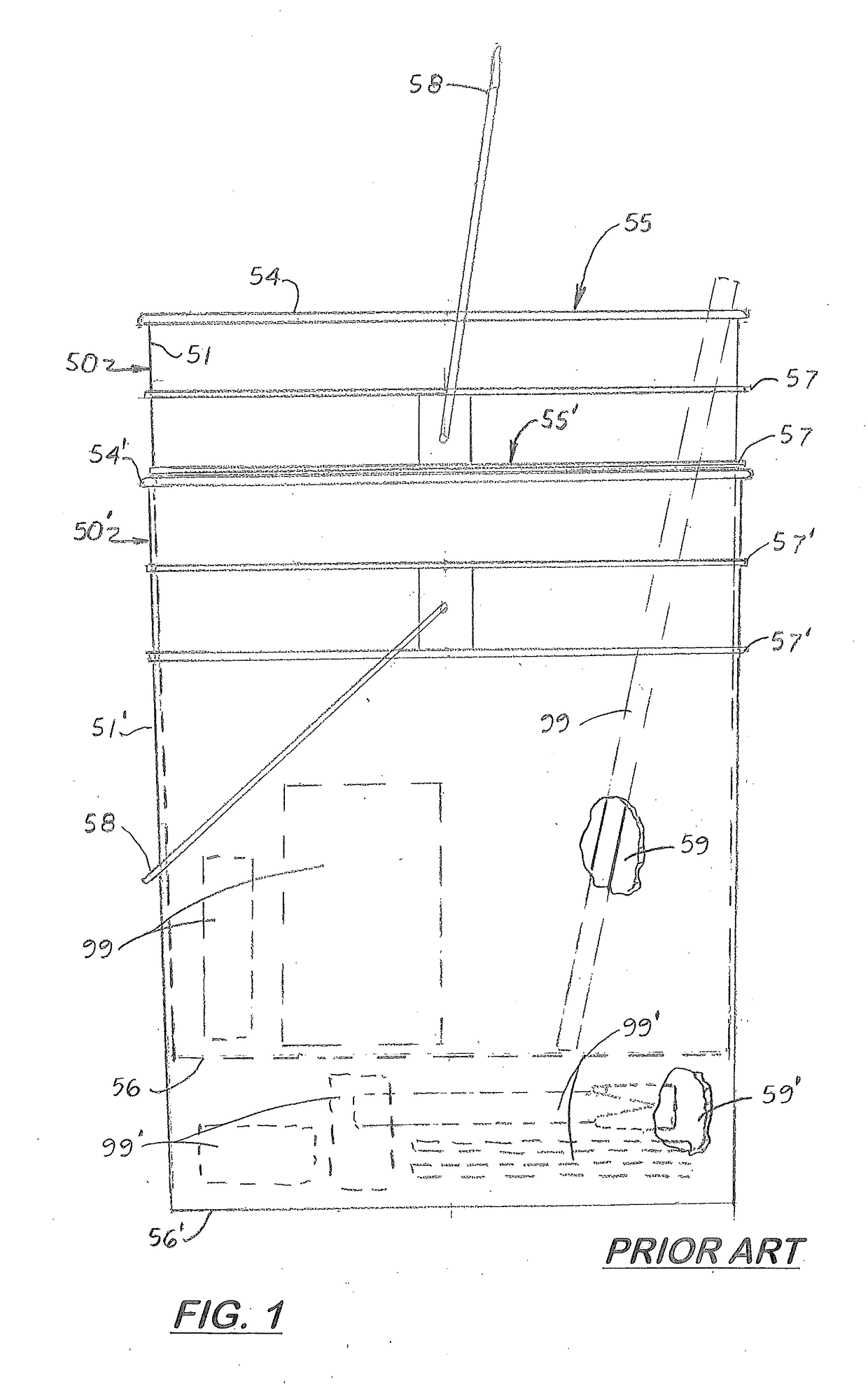 Bucket stack holding apparatus with easy release feature