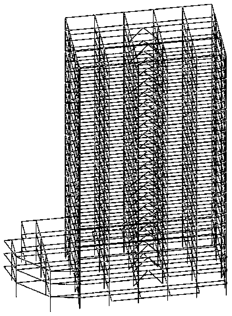 Test and analysis method for overall fire resistance of high-rise steel frame structure
