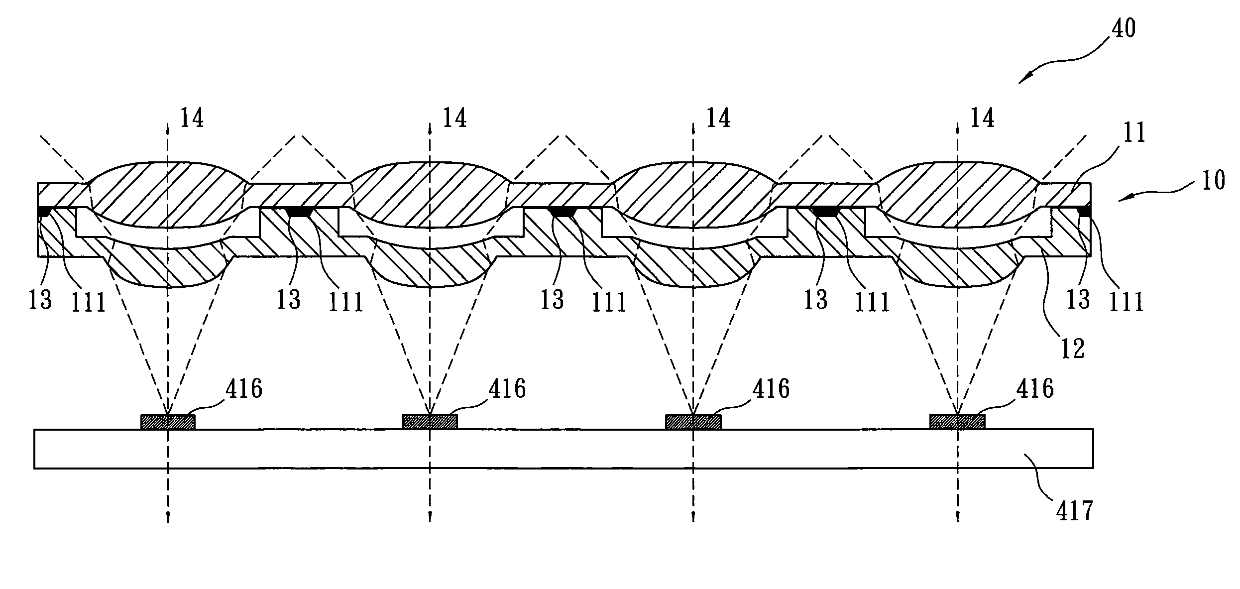 Stacked optical glass lens array, stacked lens module and manufacturing method thereof